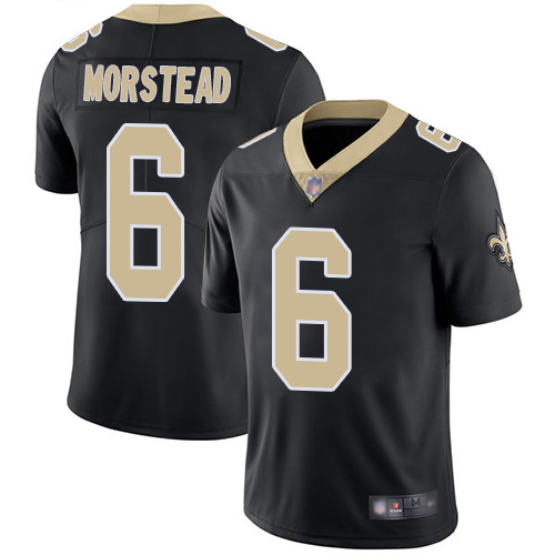 Men New Orleans Saints Limited Black Thomas Morstead Home Jersey NFL Football #6 Vapor Untouchable Jersey->new orleans saints->NFL Jersey